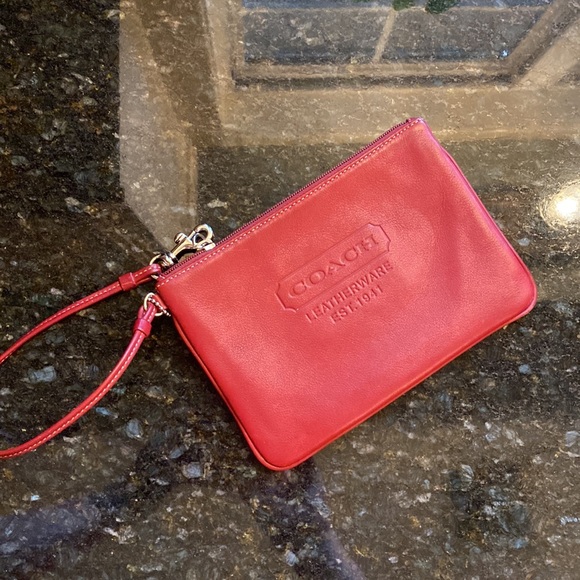 Coach Red Leather Wristlet - Picture 10 of 10